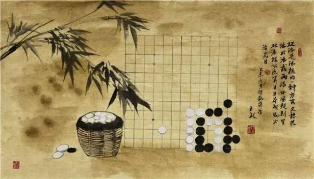 合作共赢的人生--围棋国画《双活》赏析