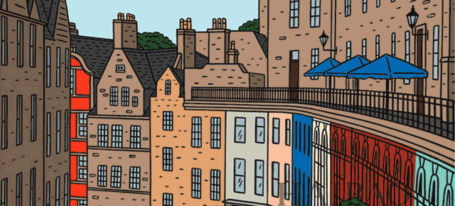 瑞士艺术家 thomas ott 画了《66号公路》 比较有特点的还有蜡笔彩铅