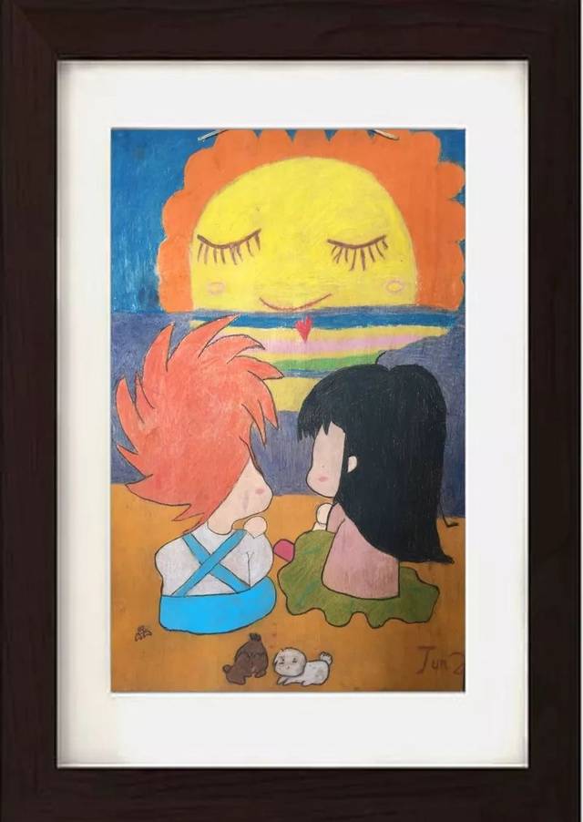 通过装饰画这种新颖的方式展现"你好,新时代——我要做大师"活动主题