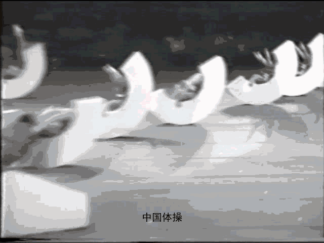 双杠前滚翻 前滚翻分腿坐 由分腿坐开始,两手靠近大腿撑杠,上体前倒