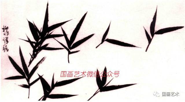 竹叶带枝. 偃叶画法. 仰叶画法,新篁出枝法. 枝叶组合法. 仰叶法.