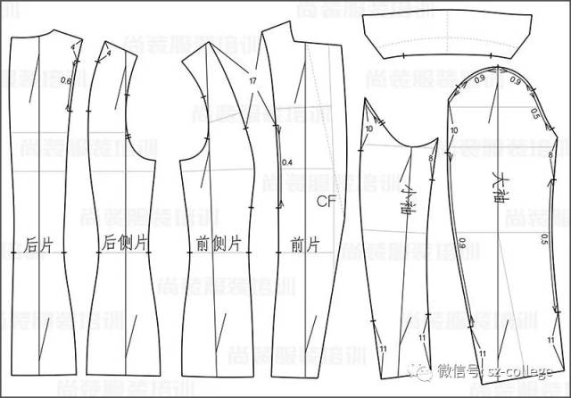 女西服打版步骤天津尚装服装制版培训教案分享