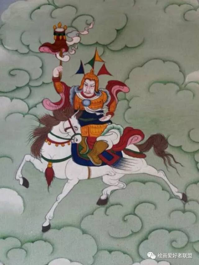 感悟:边学边画边想 日期:6月15日            主题:山神 类型:唐卡