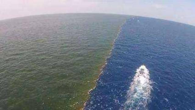 上图中,左边为太平洋海水,右边为大西洋海水,可以看出明显的分界线