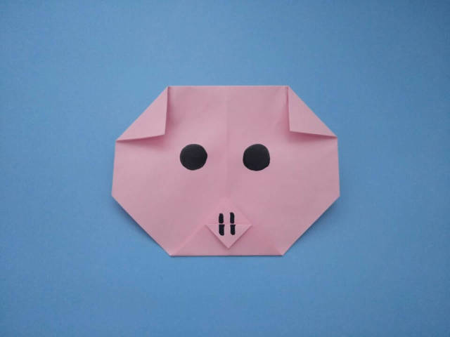 一张纸能折成可爱的小猪,做法简单让人想不到,儿童益智手工折纸