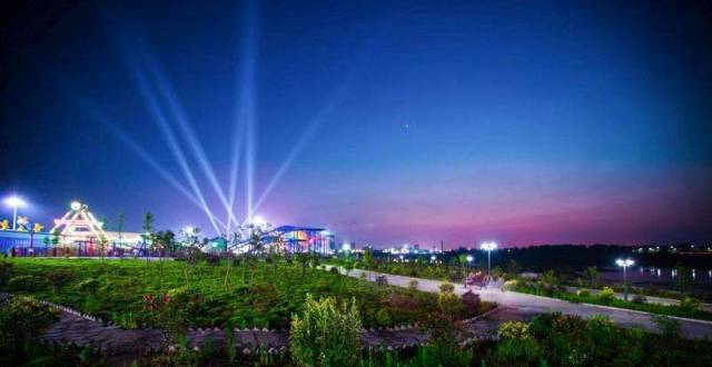 随州市淅河镇湿地公园夜景