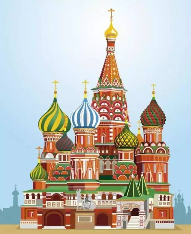 也有辅助图形的底纹哦~   设计里还有一个特色 就是俄罗斯建筑常见的