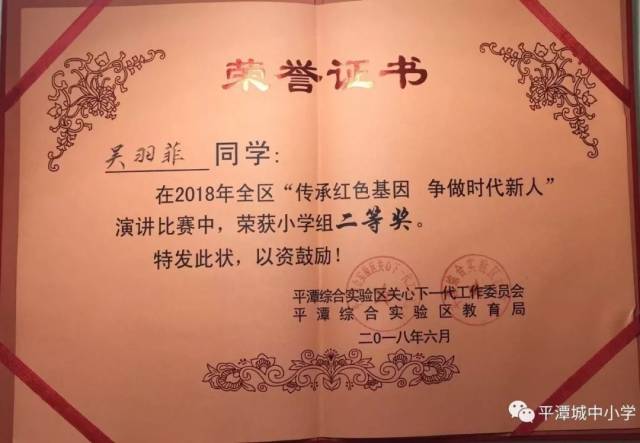 吴羽菲演讲《红旗飘飘引我成长 区关工委常务副主任