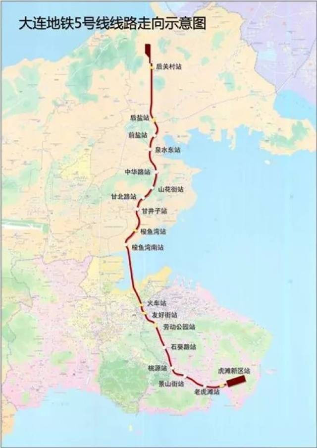 大连地铁5号线全长23.8公里,设车站18座.