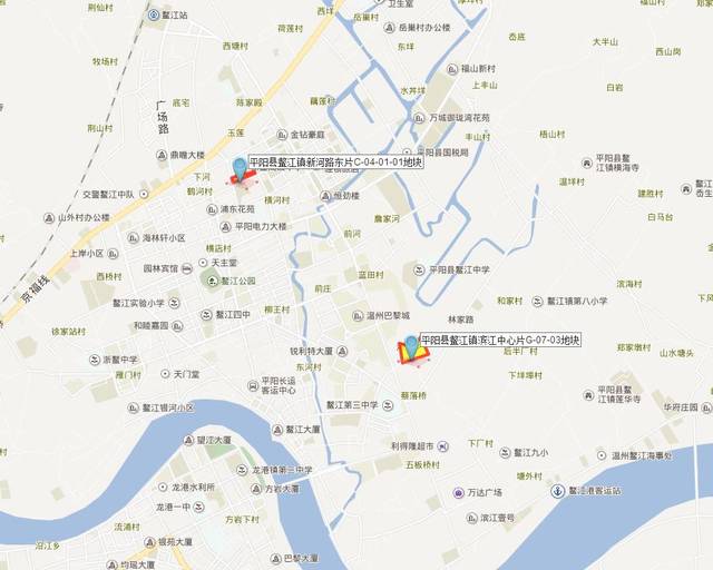 温州瑞安出让1宗商住地,塘下中心区c-8-6,c-8-7地块,出让面积29042.