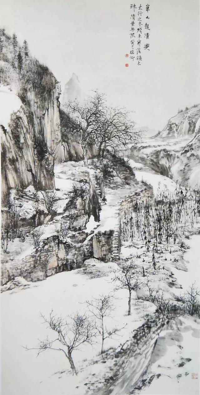 听雪问梅|郭瑞卿山水,花鸟画作品赏析