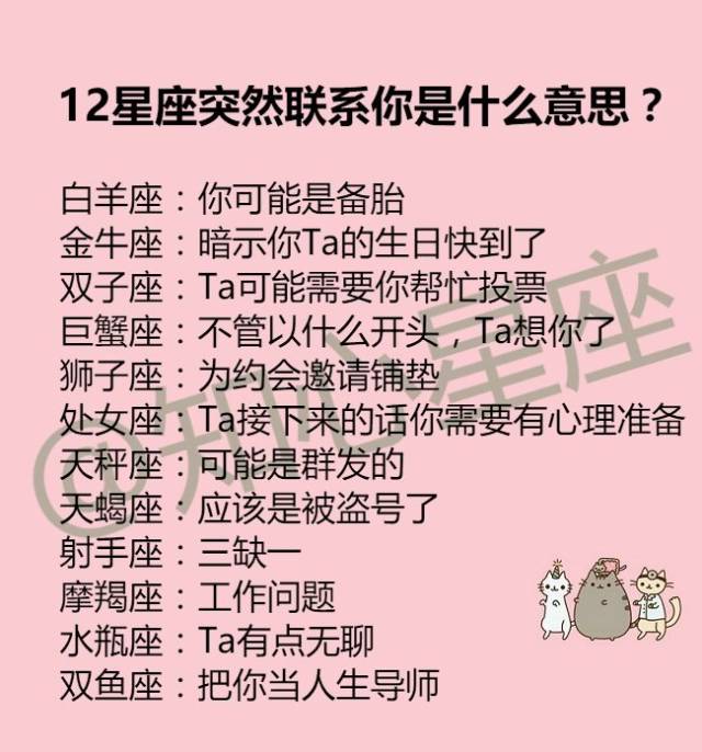 12星座突然联系你是什么意思?水瓶座:ta有点无聊