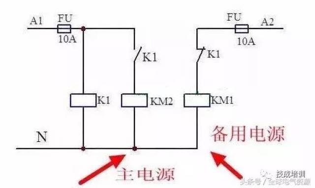双电源自动切换电路原理及原理图
