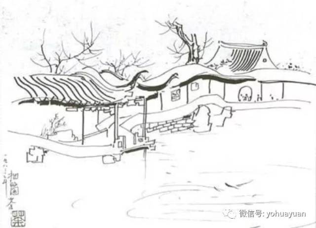 线条大师吴冠中 — 大师素描,手稿