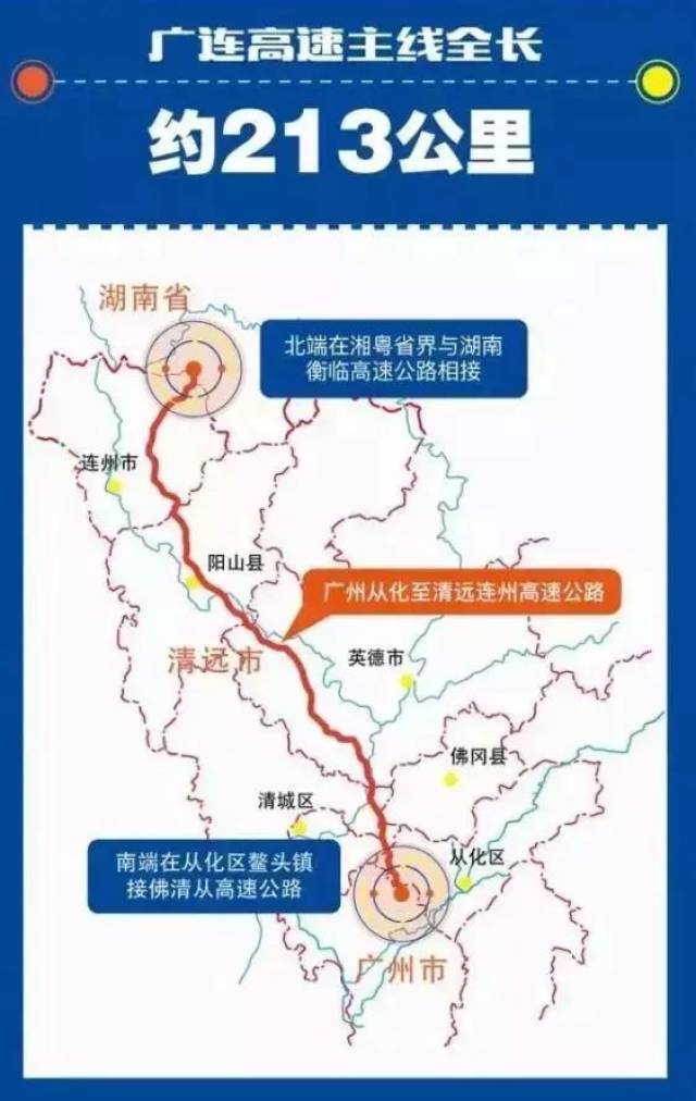 广连高速公路获批建设 设立互通立交20处,总投资约330亿元 连通清远这