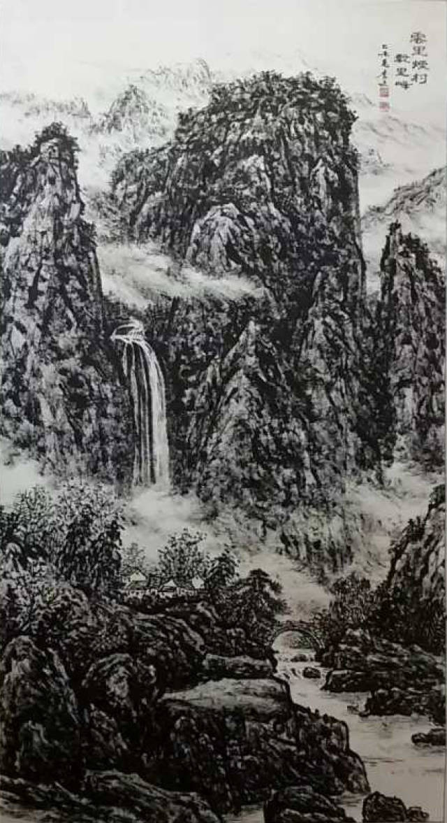 为聋哑儿童做人工耳蜗手术捐助山水画画作品