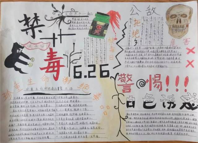 2018禁毒主题手抄报优秀作品集
