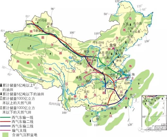 中国石油,天然气分布