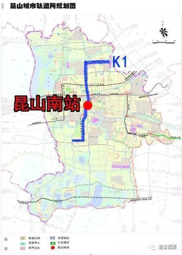昆山南站除了高铁站,未来还会有轨交规划中的k1线,可以更加便捷来往