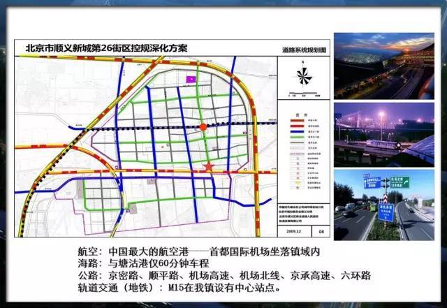 与首都机场融为一体,通过京密路,顺平路,机场北线,六环路等多条路线