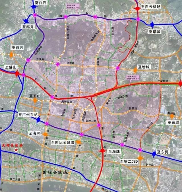 第二cbd等重要片区和其他城市的通达,并能快速抵达白云机场,广州南站