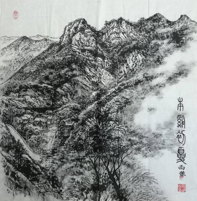 铁笔舒怀:画家邢尚杰焦墨写生山水画