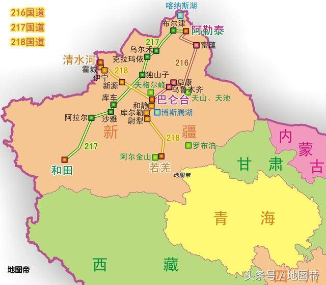 地图上看新疆昌吉,为何被乌鲁木齐分为东西两半?图片