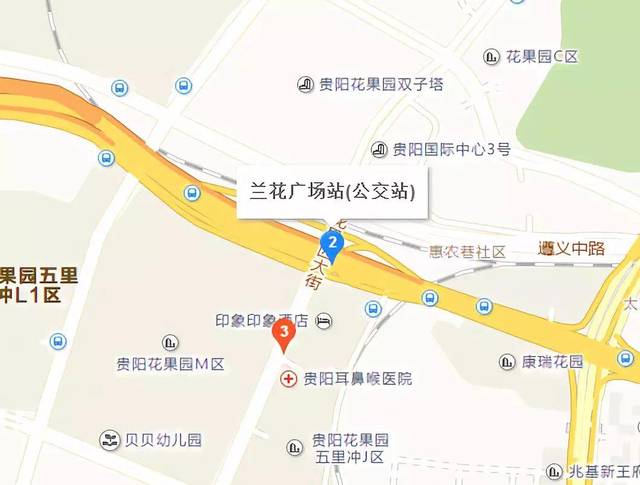 自驾线路:自驾者导航到"兰花广场"即可 公交路线:242路;b1路;b242路