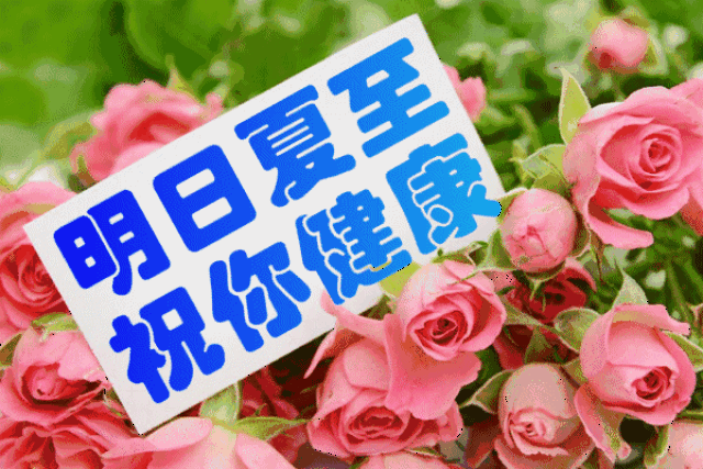 明日夏至,愿你快乐至,好运至!吉祥至,幸福至!祝你夏至