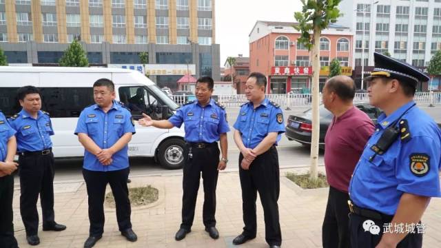 宁津综合行政执法局来武考察学习城市管理工作