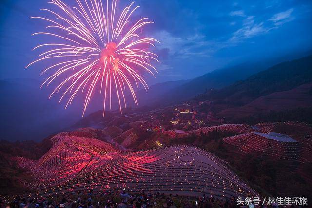龙脊梯田唯美夜景
