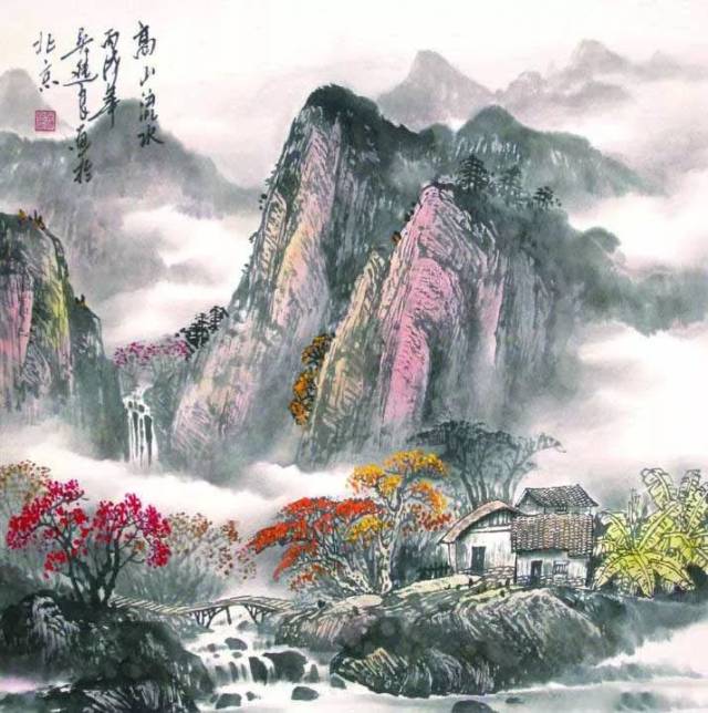 彩墨山水画,美醉了!