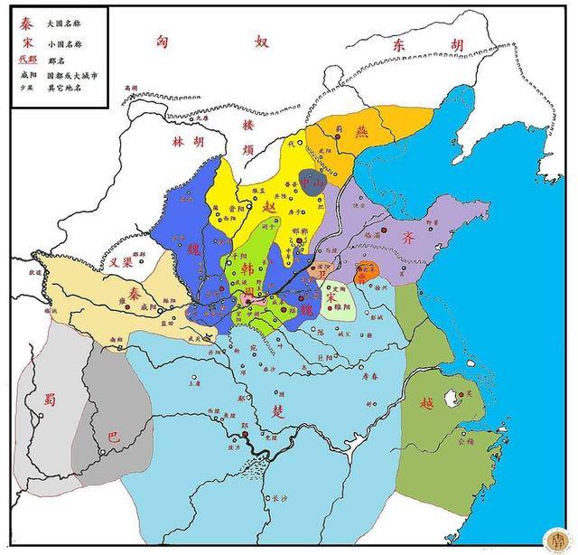秦国攻下巴蜀,河西,败义渠后地图 从上面地图可以看到,虽然秦