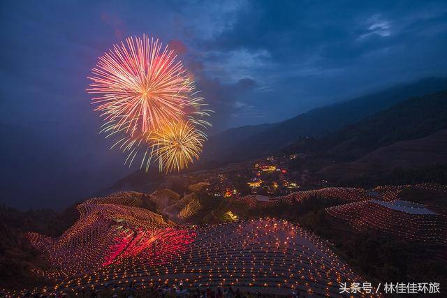 龙脊梯田唯美夜景