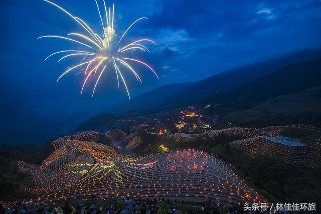 龙脊梯田唯美夜景