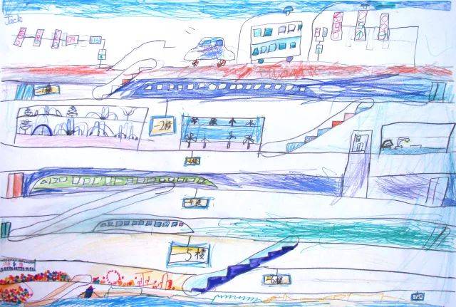 周郅杰《地下城市 创意画 小学组