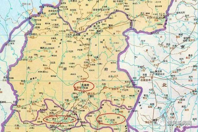 太原府,辽州直隶州地图 1 太原府 太原府共下辖6州及13直隶县.图片