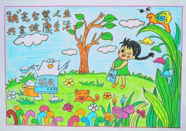 安徽省2018年"防治碘缺乏病日"中,小学生宣传画获奖作品欣赏