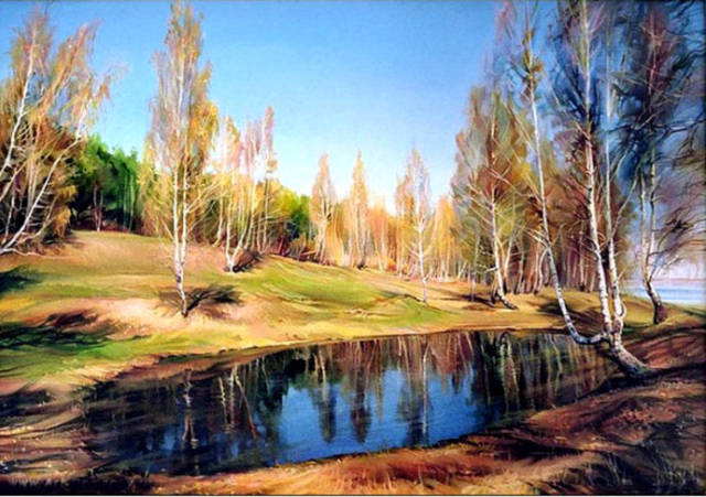 油画欣赏:俄罗斯画家roman romanov 风景油画