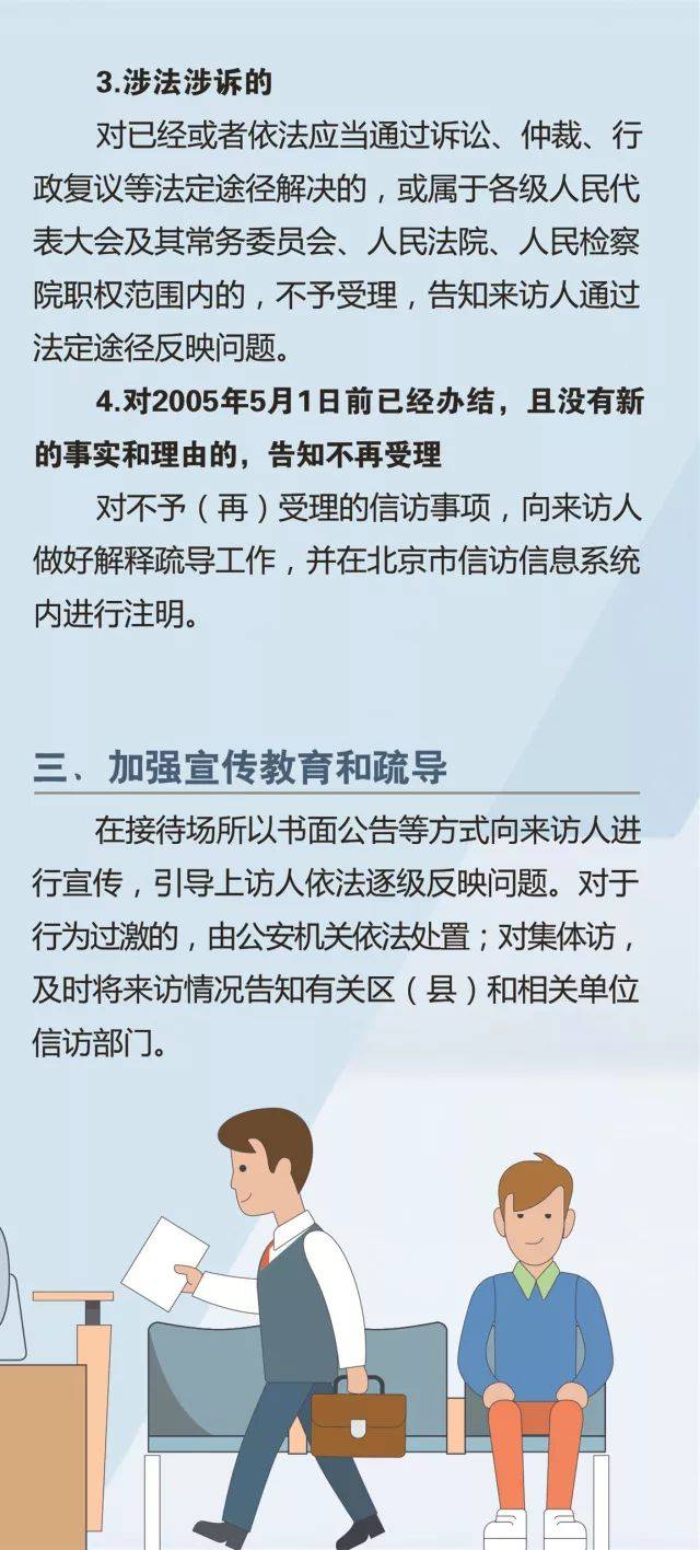 为做好此次宣传活动,雁栖镇综治办特别编制了以信访条例,信访渠道