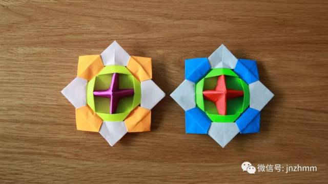 手工折纸小玩具陀螺,简单又漂亮的纸陀螺折法教程