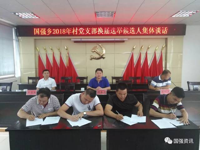 国强乡召开2018年村党支部换届选举候选人集