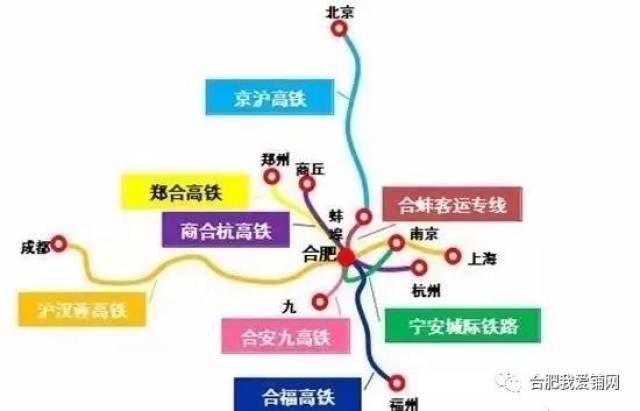 2018年1月,中国铁路总公司,省政府正式批复了合肥铁路枢纽总图规划图片