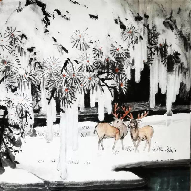 画画的人|靳荣云冰雪矾墨画与传统国画作品汇报展