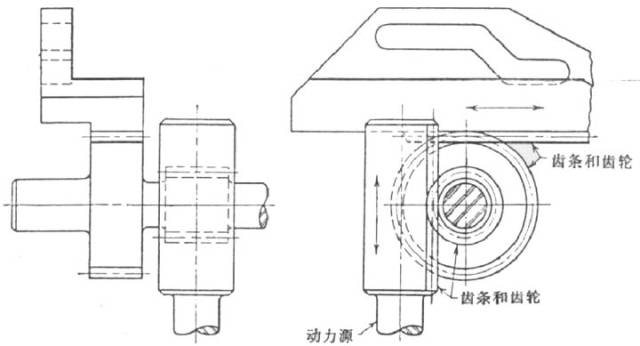 弹簧夹头结构尺寸的计算和夹具柱用动力源夹紧装置图例