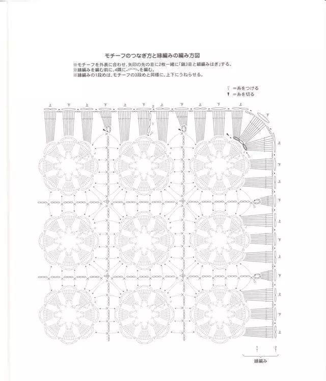 漂亮的方形坐垫钩针花样图解,让一心美化家居的你爱不