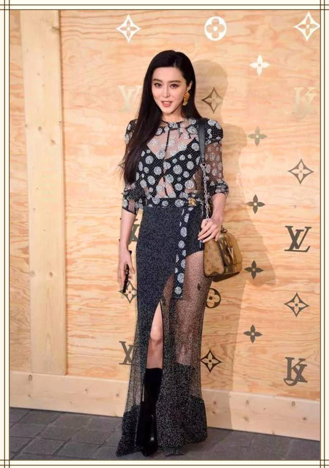 街拍:图1范冰冰,一袭透视装好抢镜!图4打扮显身材,穿红色裙子