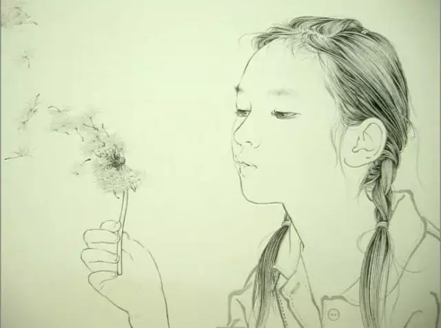 她的工笔画,轻柔曼妙,香艳极致