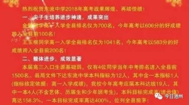 关注2018池州高考|一起来看池州各大高中高考成绩汇总