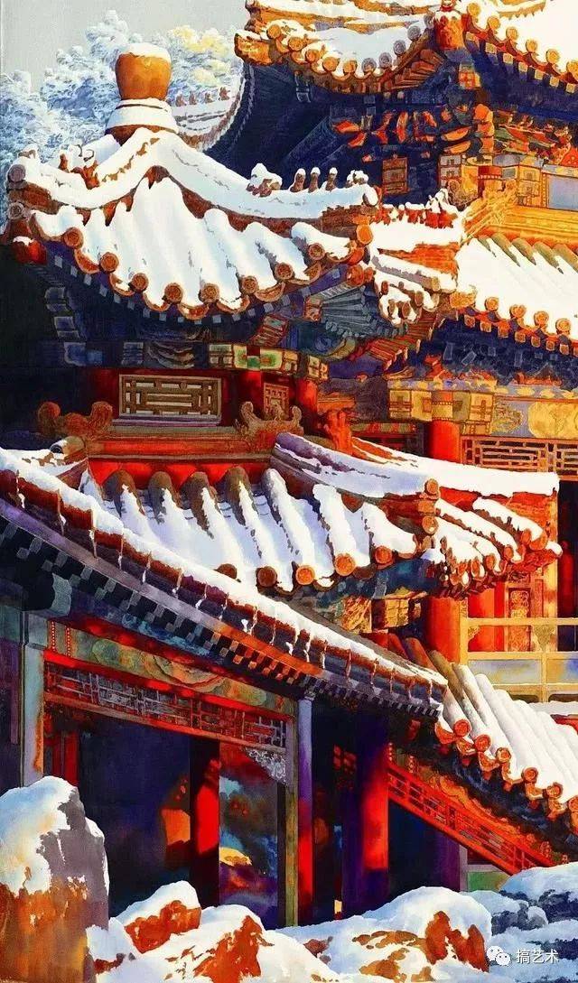 故宫又火了,一组水彩狂吸38万粉丝,作品太惊艳了!